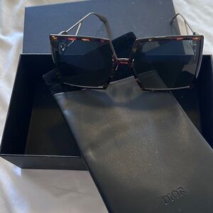 Dior Tortoise Frame Sunglasses with Black Lenses